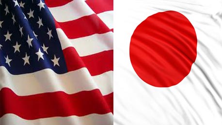 علم اليابان وامريكا