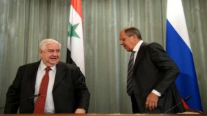 وزير الخارجية السوري "وليد المعلم" و وزير الخارجية الروسي "سيرغي لافروف"