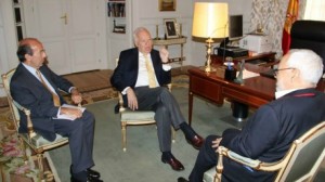 لقاء رئيس حركة النهضة مع وزير الخارجية الإسباني وكاتب الدولة للخارجية