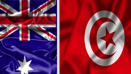 علم تونس و أستراليا 