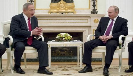نتنياهو لبوتين: وجود إيران في سوريا يعرقل اتفاق سلام