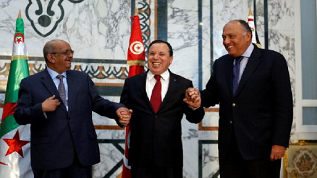 وزراء خارجية تونس والجزائر ومصر