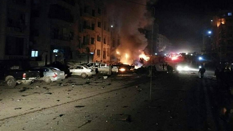 التفجير الإرهابي بمدينة بنغازي شرق ليبيا