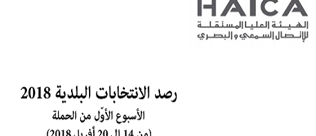 لهايكا تقدم نتائج الرصد الأولية لتغطية الحملة الانتخابية