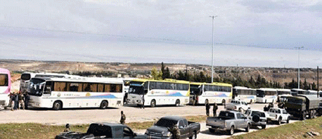 سوريا :انطلاق  خروج المسلحين من ريفي حمص وحماة