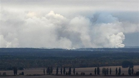 انفجار في مستودع عسكري في منطقة تشيرنيغوف الأوكرانية