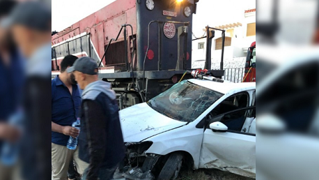 حادث اصطدام قطار نقل للمسافرين بصفاقس