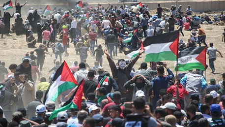 إصابة 100 فلسطيني برصاص الاحتلال شرق غزة