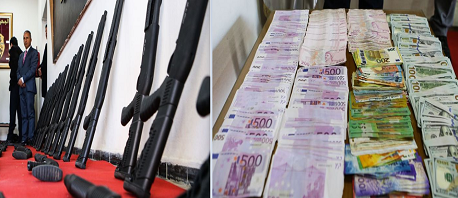 حجز كمية من الأسلحة ومبالغ مالية هامة موجهة للقيام بعمليات إرهابية في تونس