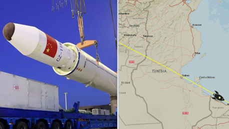 الصاروخ التائه التونسي يمر مرة ثانية على بلادنا