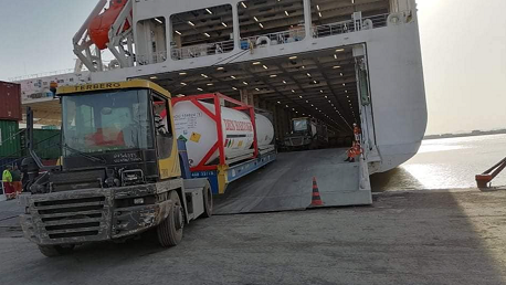 وصول أكثر من 256 ألف طن من مادة الأكسيجين إلى ميناء رادس