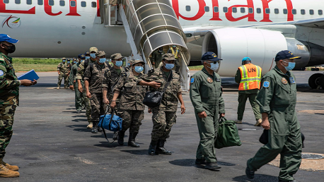 وصول البعثة العسكرية التونسية إلى جمهورية إفريقيا الوسطى