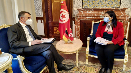 أكد السفير الألماني بيتر بروغل في محادثة مع وزيرة المالية سهام بوغديري نمصية 
