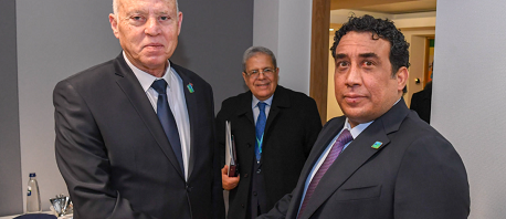 سعيد يُجري في بروكسال محادثات مع رئيس المجلس الرئاسي الليبي