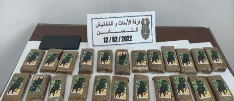 التضامن: حجز 23 صفيحة من القنب الهندي