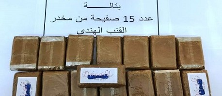 تالة: ضبط 5 أشخاص بحوزتهم 15 صفيحة من مخدّر القنب الهندي