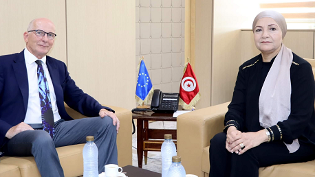 وزيرة العدل تستقبل سفير الاتحاد الأوروبي بتونس