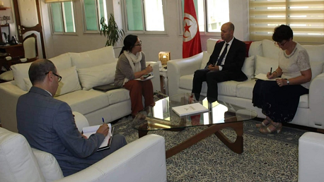 جلسة عمل مع النائبة للممثلة المقيمة لمنظمة للأمم المتحدة بتونس