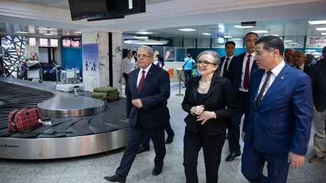  رئيسة الحكومة نجلاء بودن رمضان تؤدي اليوم زيارة تفقدية إلى مطار تونس قرطاج 