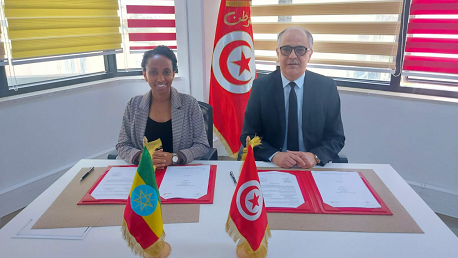 إمضاء اتفاقية تعاون ثنائي بين البريد التونسي وبريد أثيوبيا