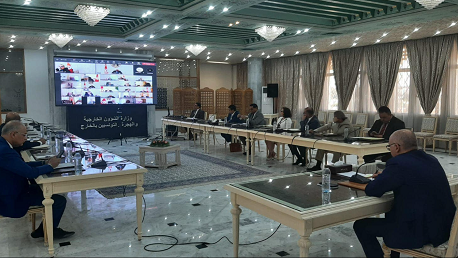 الخارجية و اجتماع عبر تقنية الفيديو 