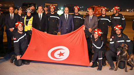 تونس ترسل فريقا من الحماية المدنية للمشاركة في جهود البحث والإنقاذ إثر إعصار "دانيال" بليبيا