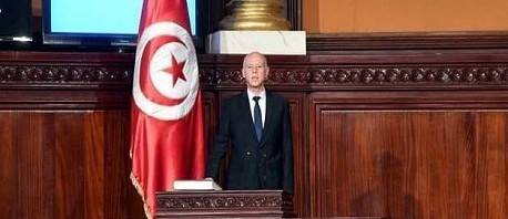 رئيس الجمهورية قيس سعيد يؤدي اليمين أمام الغرفتين البرلمانيتين