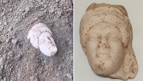 اكتشاف قناع من مرمر فريد من نوعه خلال أشغال الحفريات بموقع توفاة بقرطاج