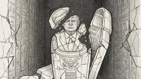 خامنئي رد على ترامب بصورة تمثال محطم: ستسقط مثل فرعون