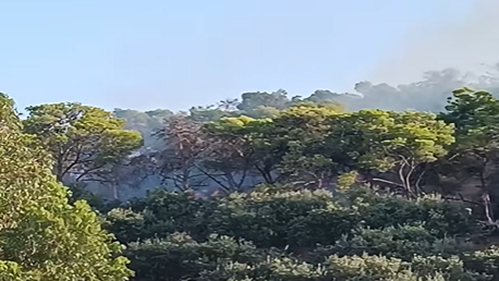  حريق بجبل الشرف بجعفر
