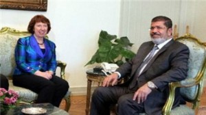 كاترين آشتون ومحمد مرسي