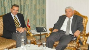 "ديمترى تشاليف" ممثل المفوضية السامية لحقوق الإنسان بتونس خلال لقاء جمعه بوزير العدل "حافظ بن صالح" 