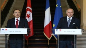 وزير الخارجية "منجي حامدي" ونظيره الفرنسي "لوران فابيوس"