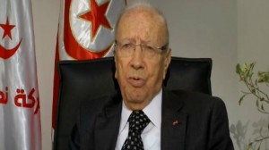 رئيس حزب حركة نداء تونس الباجي قائد السبسي 