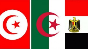 علم تونس والجزائر ومصر