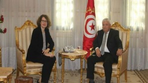 حافظ بن صالح و سفيرة سويسرا الجديدة بتونس 
