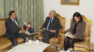  لقاء وزير العدل بسفير قطر بتونس 