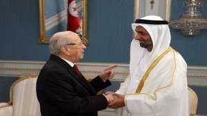 السبسي و رئيس البرلمان العربي أحمد بن محمد الجروان