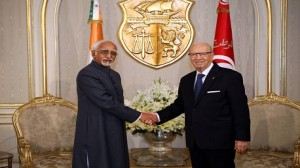 نائب رئيس جمهورية الهند محمد حميد الأنصاري و السبسي