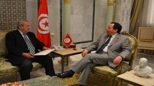 خميّس الجهيناوي، وزير الشؤون الخارجية يستقبل سفير المملكة المغربية بتونس.