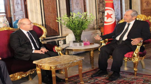 محمد الناصر و  السفير التركي بتونس عمر فاروق دوغان