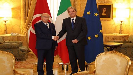 رئيس الجمهورية يلتقي رئيس الحكومة الإيطالي