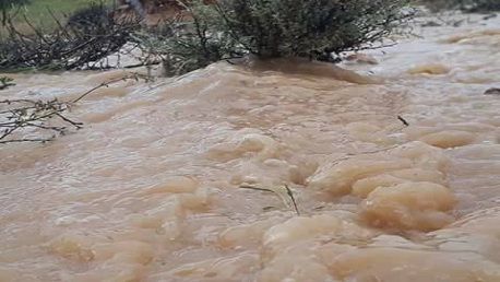 فيضان وادي المرطبة بذهيبة