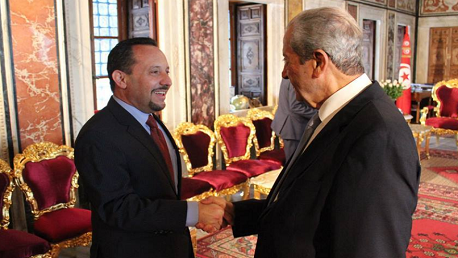 محمد الناصر و دانيال روبنشتاين سفير الولايات المتحدة الأمريكية بتونس