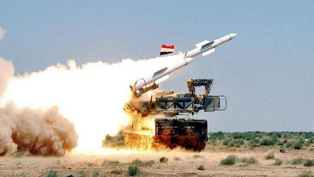 اطلاق صواريخ  إسرائيلية على الأراضي السورية 