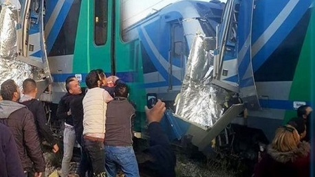 حادث اصطدام قطارين