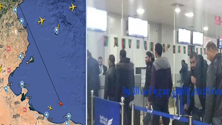 رسميًّا: طائرة تقلّ التونسيين الـ14 المُحررين تنطلق من مطار معيتيقة في اتجاه تونس العاصمة