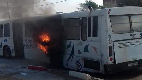 سوسة: اشتعال النيران في حافلة