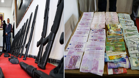حجز كمية من الأسلحة ومبالغ مالية هامة موجهة للقيام بعمليات إرهابية بتونس