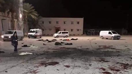 قصف  استهدف كلية عسكرية جنوب طرابلس